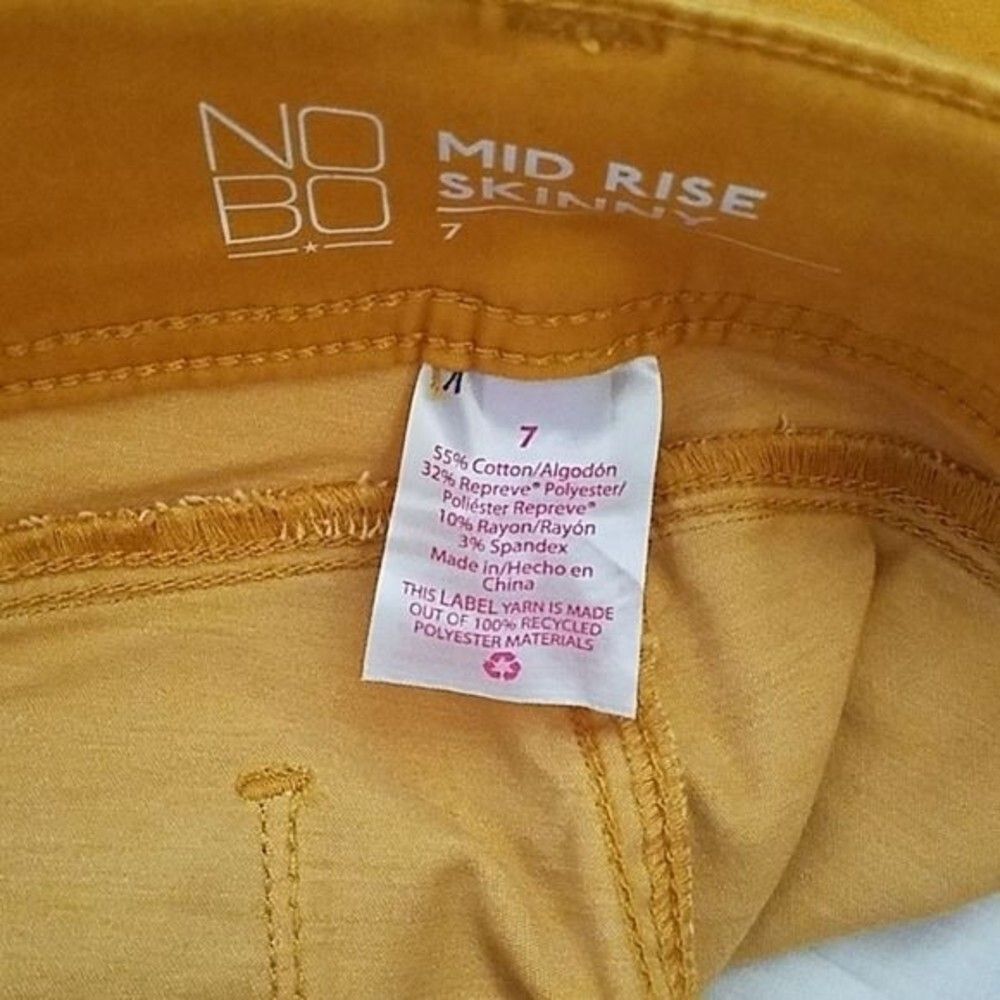 No Boundaries Gold Skinny Jeans – Mid Rise Ankle Length – Women's Size 7 - Picture 2 of 3